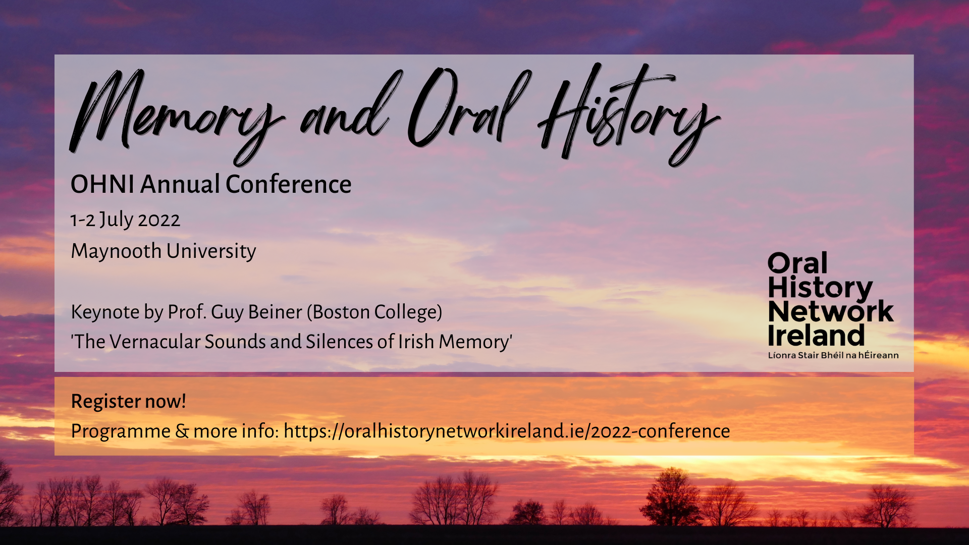 2022 Conference: Memory and Oral History