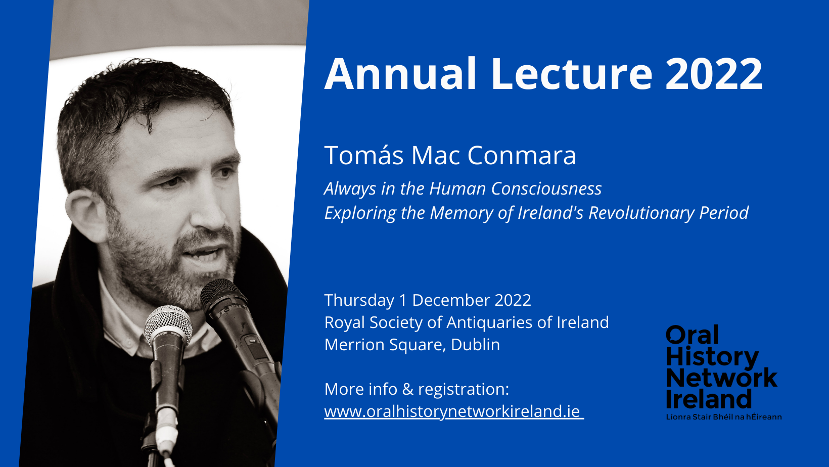 Annual Lecture 2022 - Tomas Mac Conmara